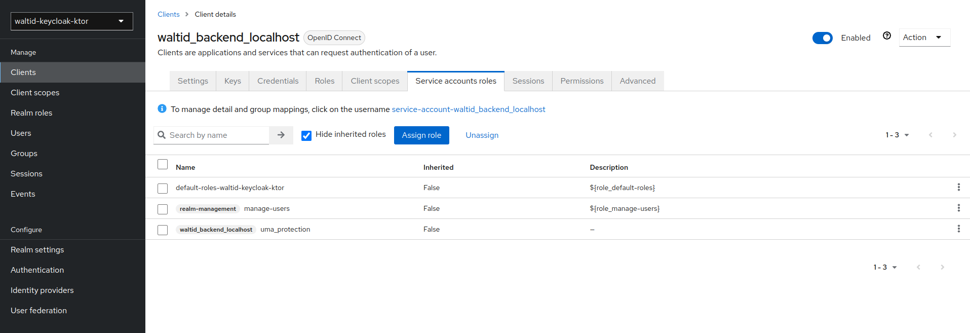 image of service account roles
