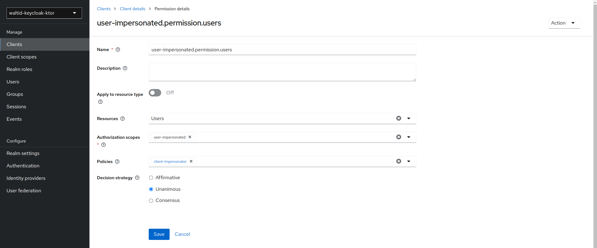 image of user permission details