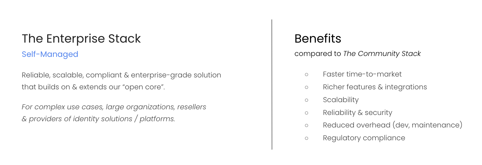 image of enterprise stack benefits